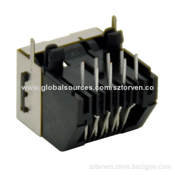 1 x 1 Side-entry Half-shield PCB Jack, Available in 4P2C-8P8C, 1.5A Rating Current